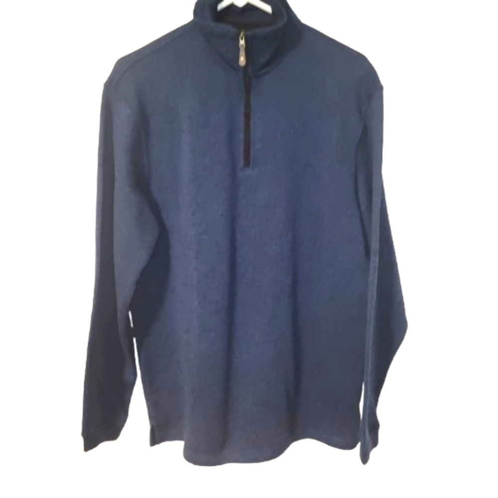 HAGGAR 18 Degree Pro 1\4 Zip Pullover Sweater Blue